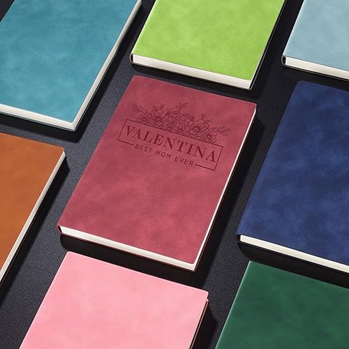 Miniatura 5 de Diario de cuero personalizado, diario personalizado con nombre grabado, texto, cumpleaños, oficina, regalo de Navidad para mujeres, hombres,