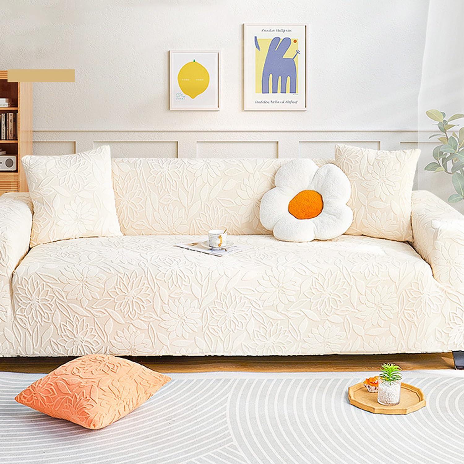 ソファーベッドカバー ソファーカバー 肘なし ストレッチ 北欧風 おしゃれ ストレッチ フィットタイプ 伸縮素材伸び良く ソファカバ