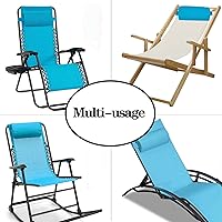 Vista 27 de Ostlttyn Zero Gravity - Almohada de repuesto para silla, color negro, 14.3 x 6.7 x 2.3 pulgadas, relleno de espuma, estilo moderno, soporte