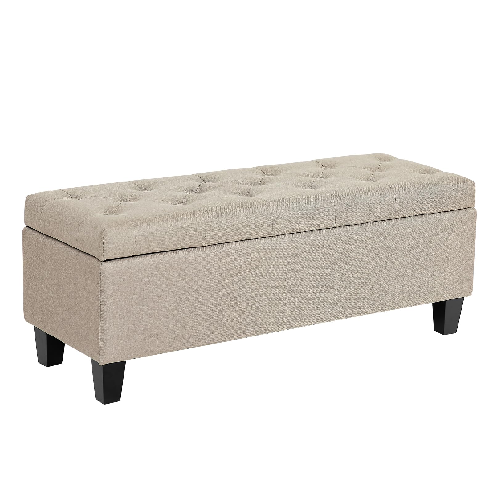 Redlife Storage Ottoman Bench, End of Bed Storage Bench with Safety Hinge, Large Upholstered Benches, Modern Accent Bench for Living Room, Entryway