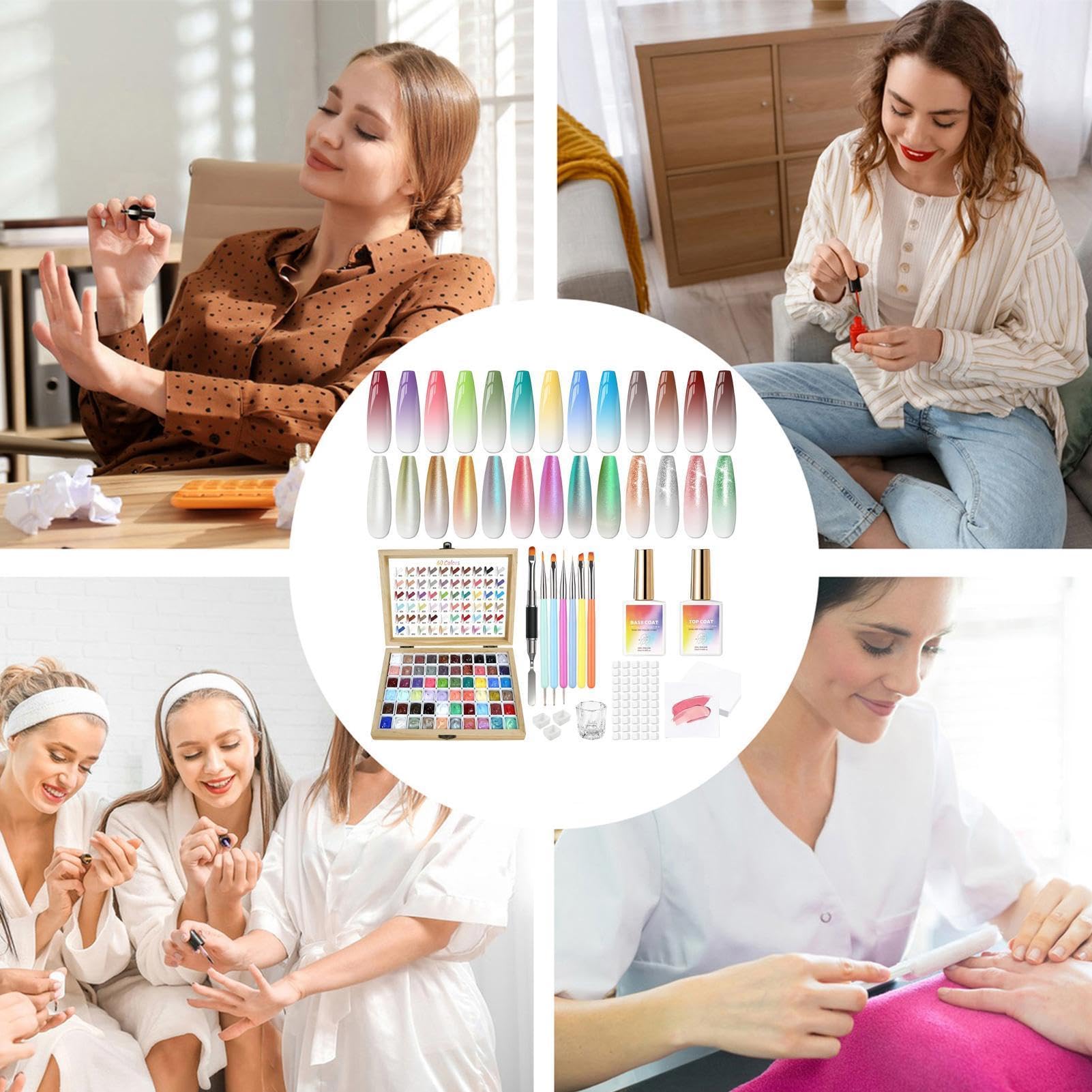 Żel Do Malowania Paznokci - 120 Ml Zestaw Do Manicure Przyjazny Początkującym | Kolory Żelowe Paznokci,Dla Początkujących, Kobiet, Dziewczyny, Żony, Domowy Manicure, Święta, Dzień, Salon, Piękno