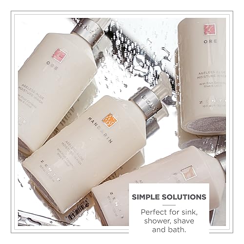 Miniatura 5 de Zents Jabón de manos y cuerpo (fragancia pétala) Limpiador hidratante antienvejecimiento con manteca de karité orgánica y aloe para piel seca, 10