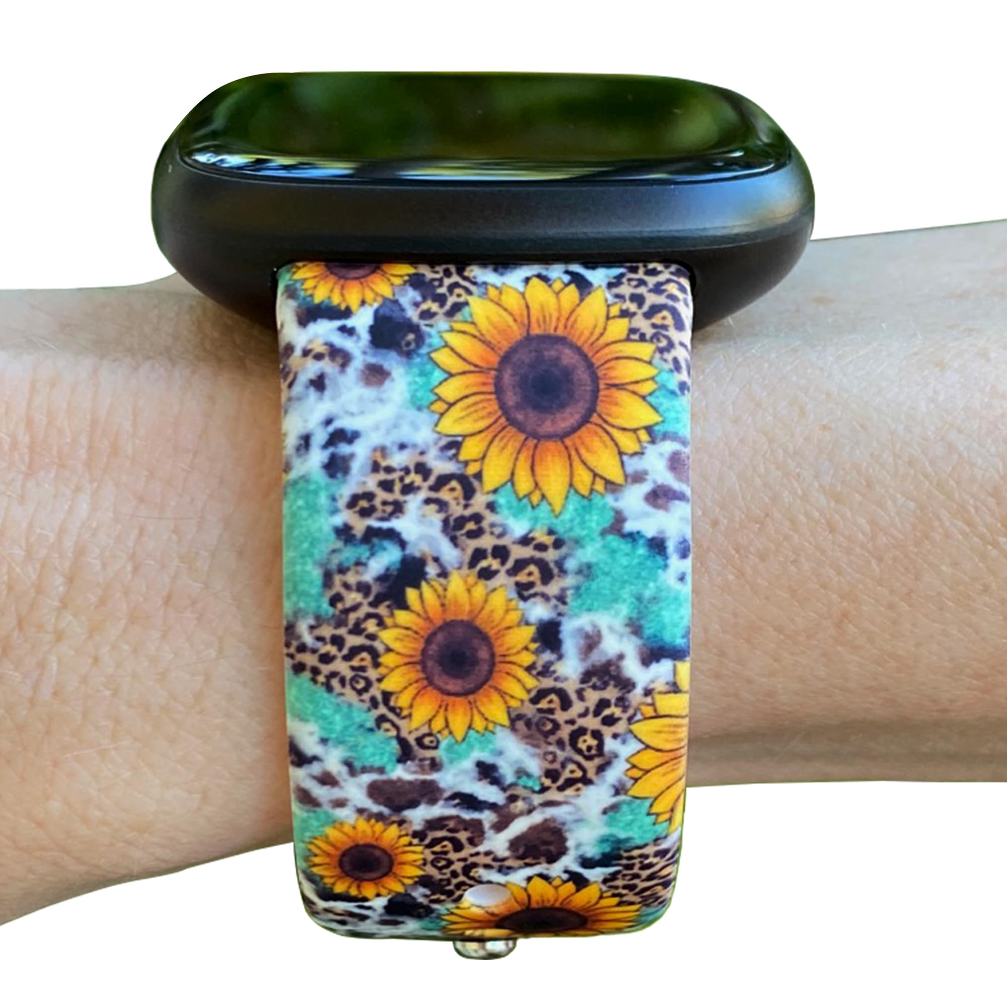 Printed Watch Band - Compatible with Fitbit Versa 3, Fitbit Versa 4, Fitbit Sense, Fitbit Sense 2 - Silicone Replacement Watch Bands for Versa Smart Watch