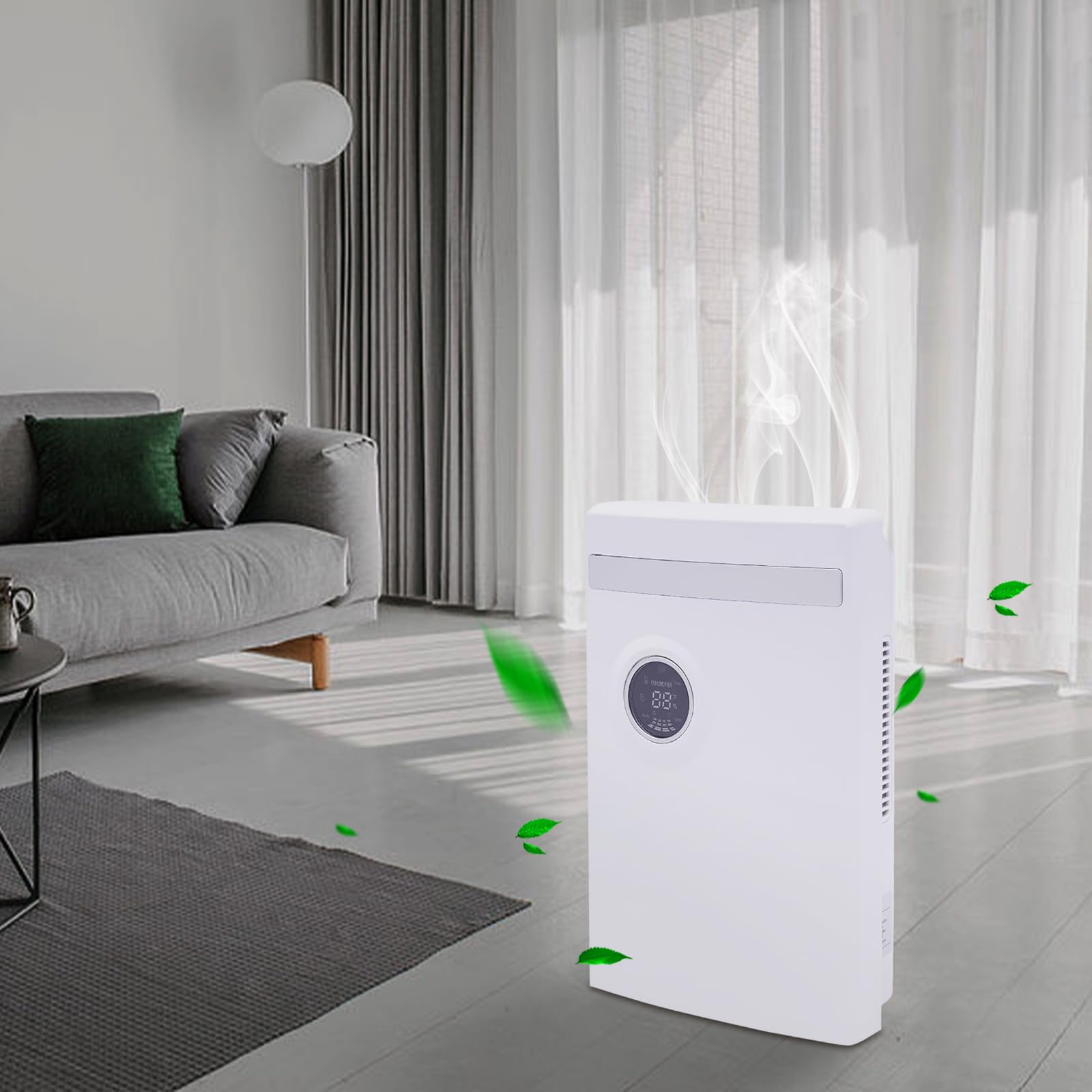Elektryczny osuszacz powietrza, 10 l, przenośny elektryczny osuszacz powietrza, osuszacz powietrza, z dwoma czujnikami temperatury i wilgotności