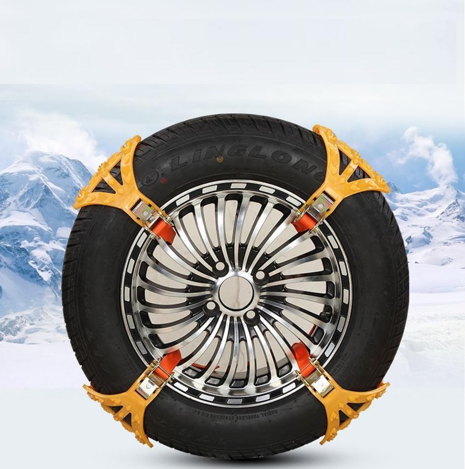 VGTDCDT 4 Pcs Snow Chains Of Car for Renault Trafic Kombi 2022-2024 2025, Adjustable Emergency Snow Tire Chains Easy Installation Winter Safety Suitable