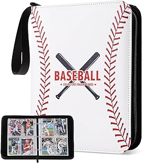 Baseball Card Binder with Sleeves 440 Pockets, Gifts for Baseball Card Collectors, Trading Card Holder Compatible with Topps Card, 55 Sleeves Card Album Book Protectors Card Storage Organizer