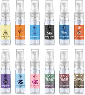 RIYA Xploriya Next Generation Men & Women Trial Pack of 12 X 5ml Pocket Perfumes | Long Lasting | Travel Friendly Eau De P... Price In India