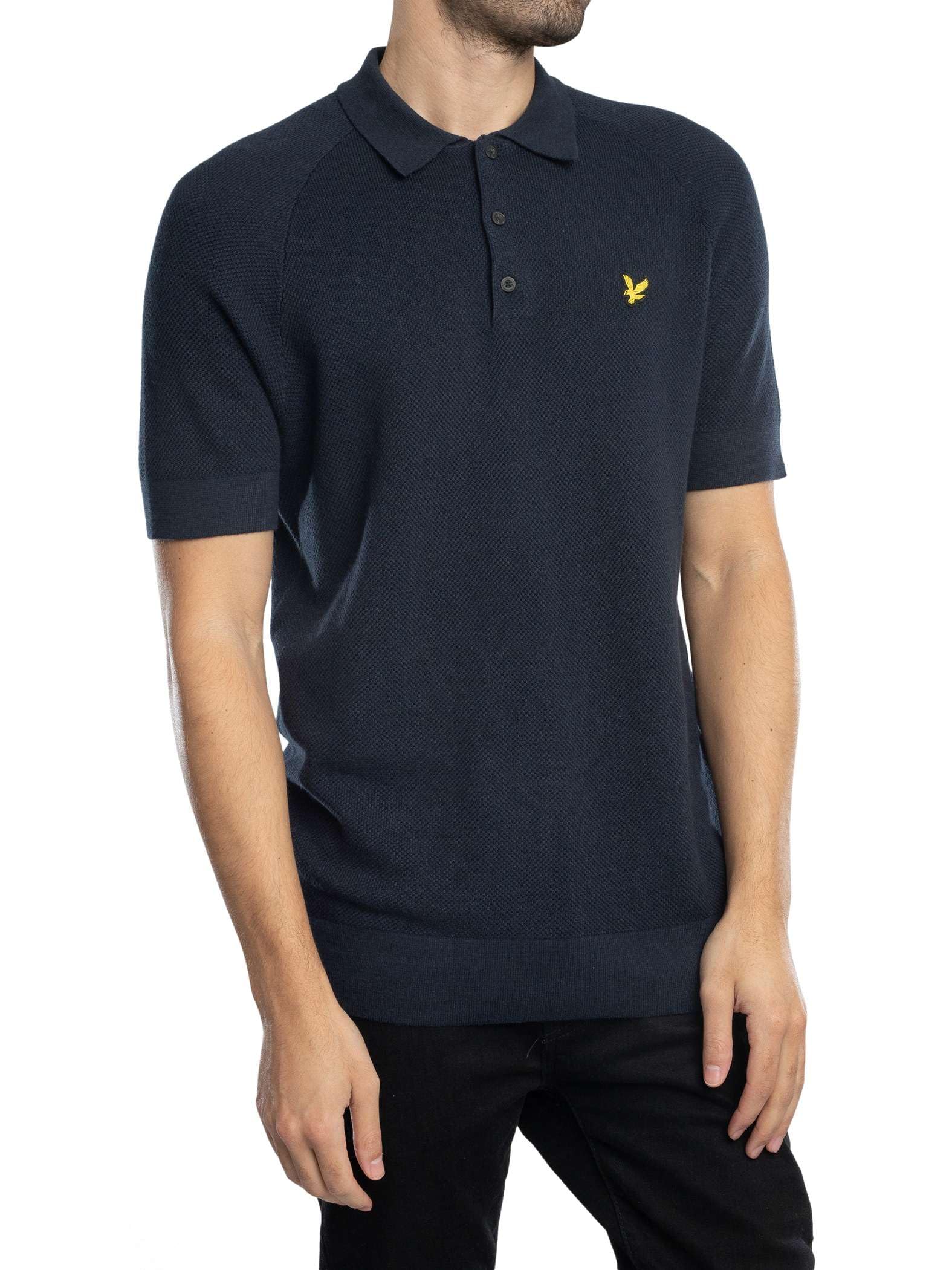 Lyle & Scott Mens Polo Shirt Short Sleeve Dark Navy XL