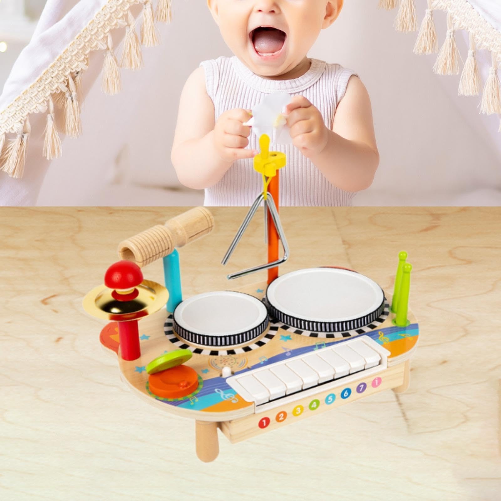 Giocattoli per batteria elettronica per pianoforte che offrono | sonore coinvolgenti, sviluppano le capacità motorie fini nei giovani musicisti, regali per batteria per bambini dai 3 ai 6