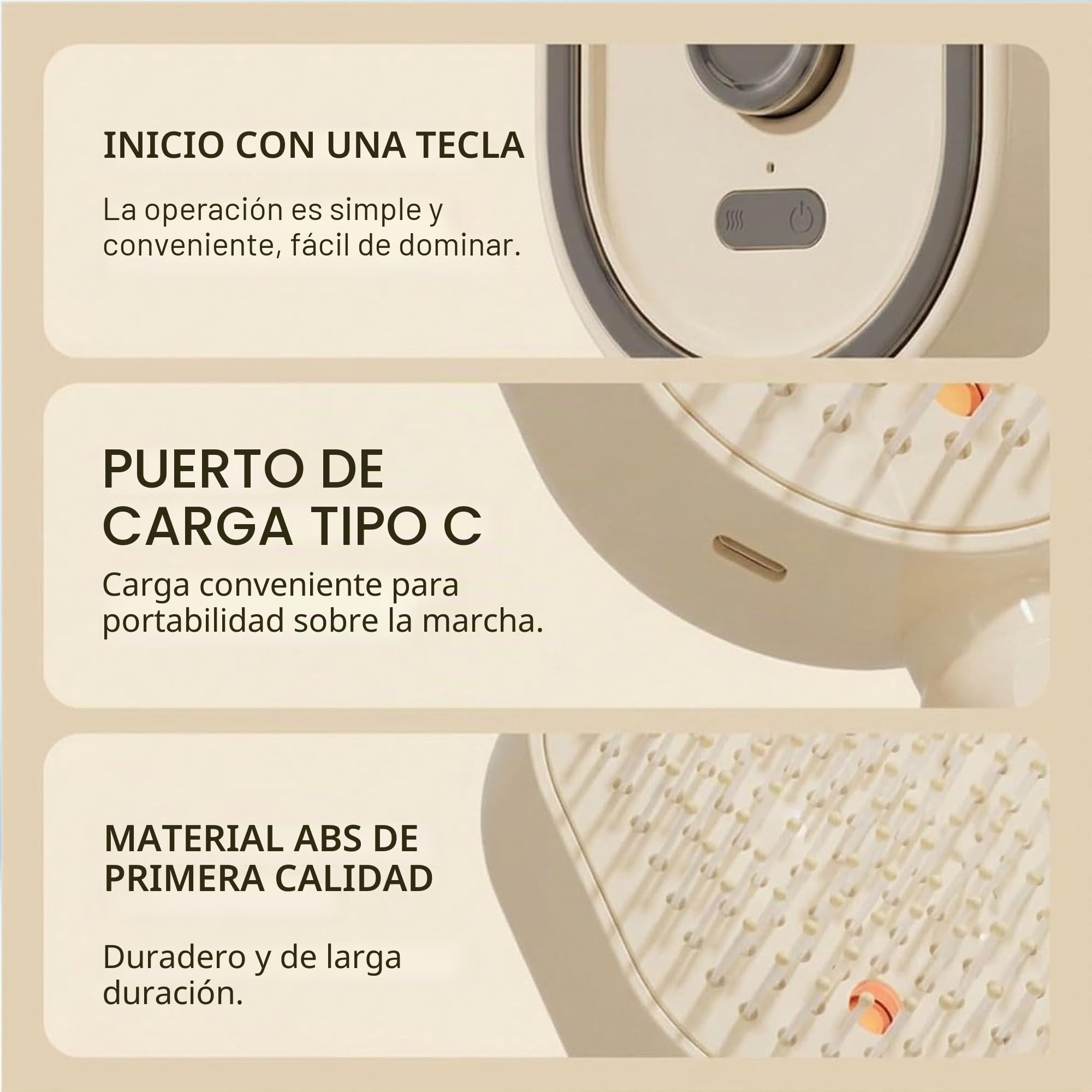 Cepillo de vapor eléctrico, alisador de cabello recargable con aerosol, peine desenredante antiestático 3 en 1 y masaje con cojín de aire, herramienta inalámbrica portátil para alisar el estilo y