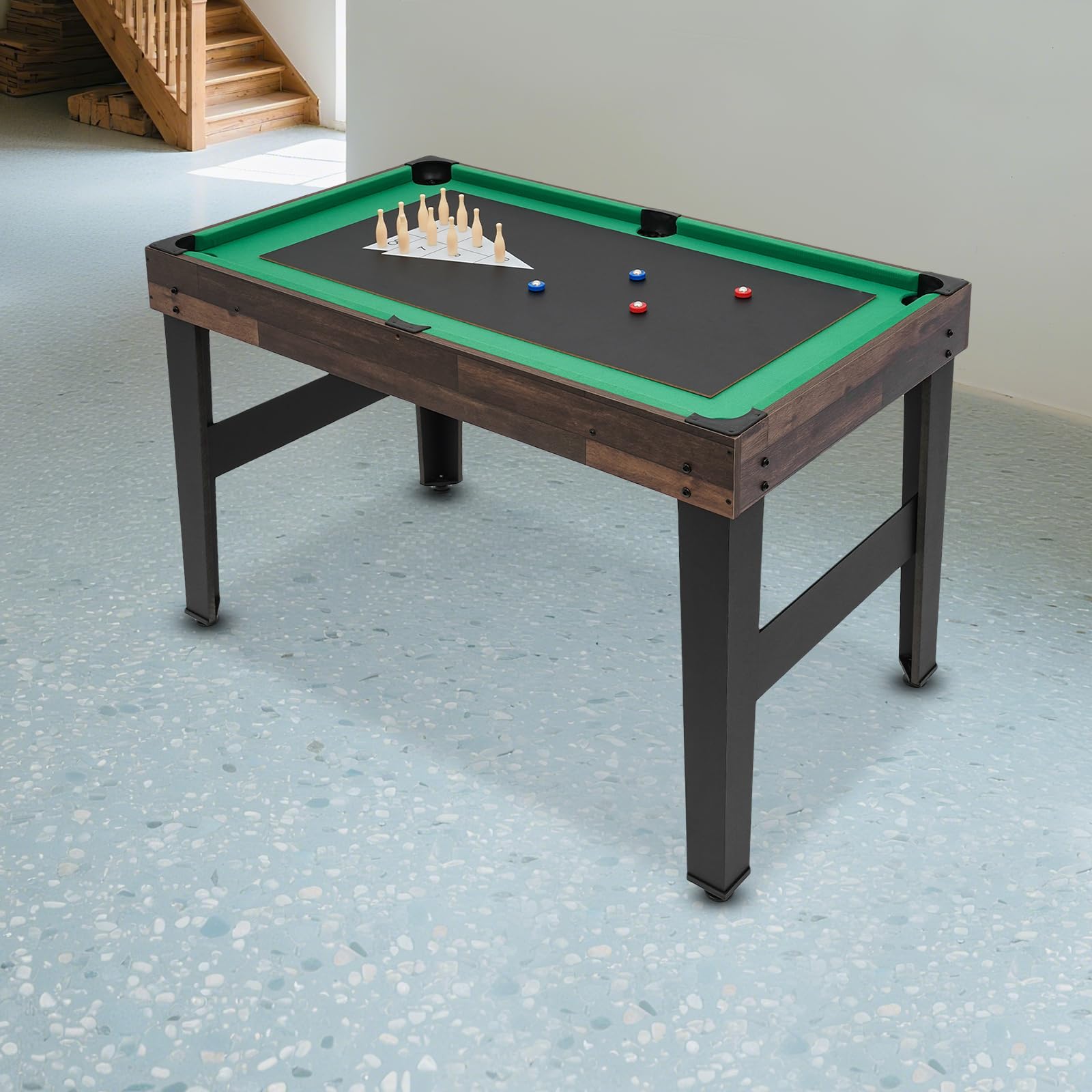 Mesa de juego 10 en 1, mesa multijuego, los mejores deportes de billar para niños y adultos, diversión familiar para el hogar, MDF metal compacto, para niños y adultos a partir de seis años, 122 x 60