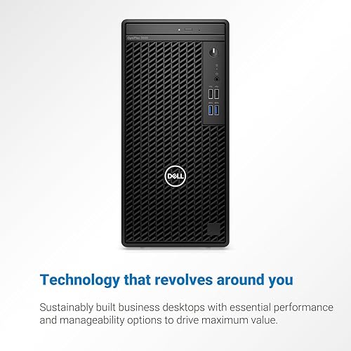 Miniatura 2 de Dell OptiPlex 3000 Tower Business Desktop, 12th Gen Intel Core i3-12100 Processor, 16GB RAM, 256GB SSD, Wi-Fi, HDMI, RJ-45, DVD-RW, Windows 11 Pro,