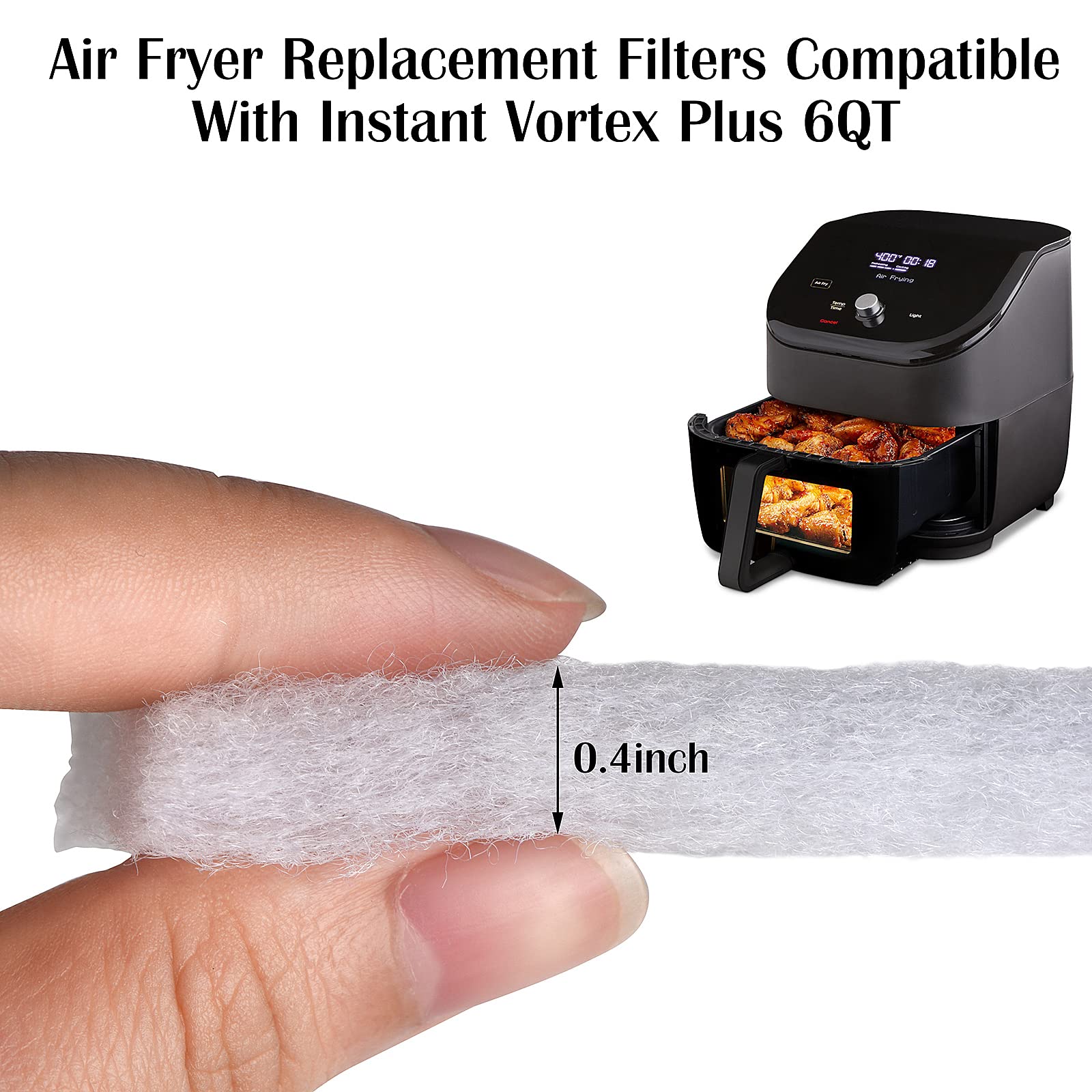 Filtre de rechange pour friteuse à air 8 pièces ClearCook OdorErase Instant Vortex Filtre de rechange pour friteuse à air 8 pièces ClearCook OdorErase Instant Vortex