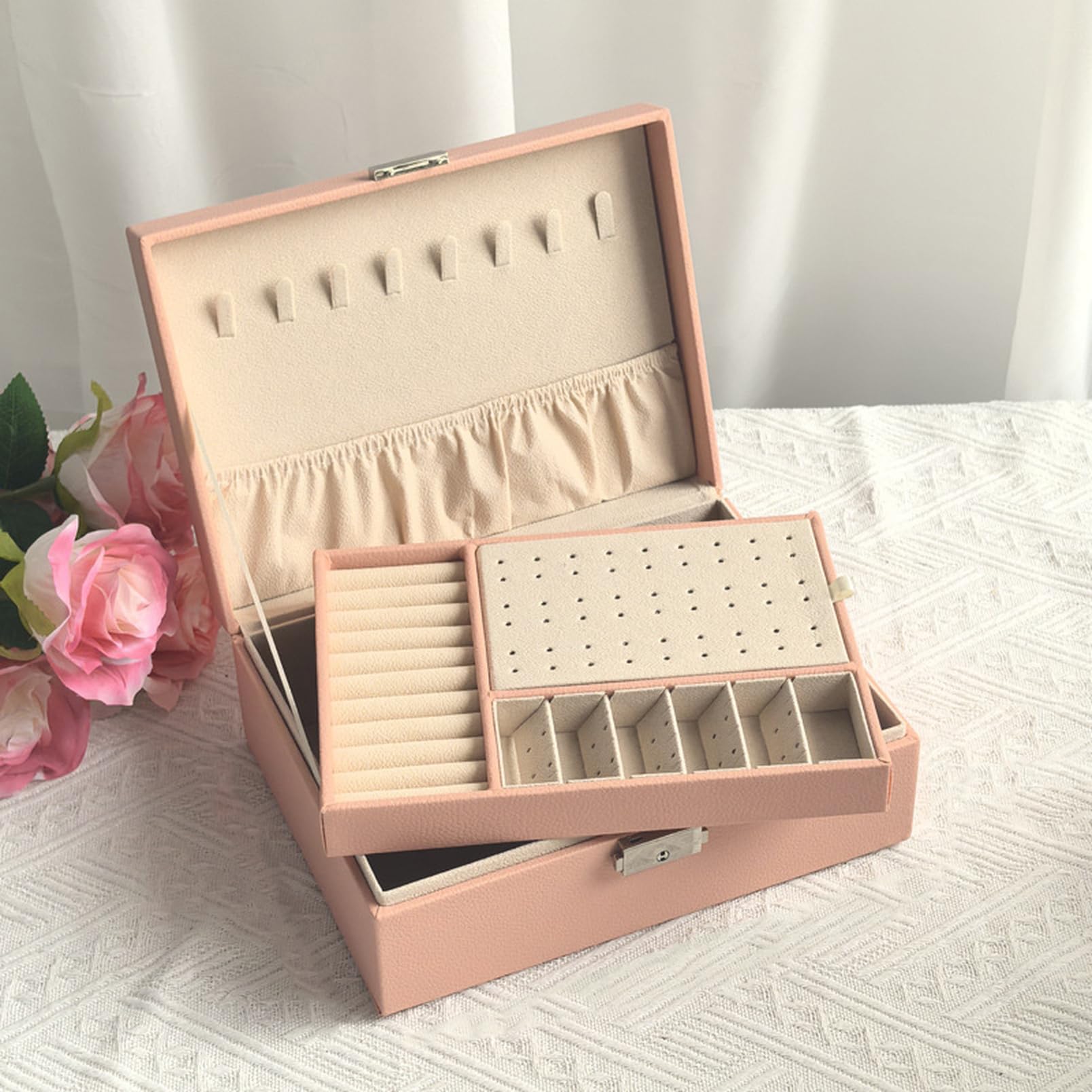 Amazon｜[FOQW] ジュエリーボックス アクセサリーケース ピアスケース