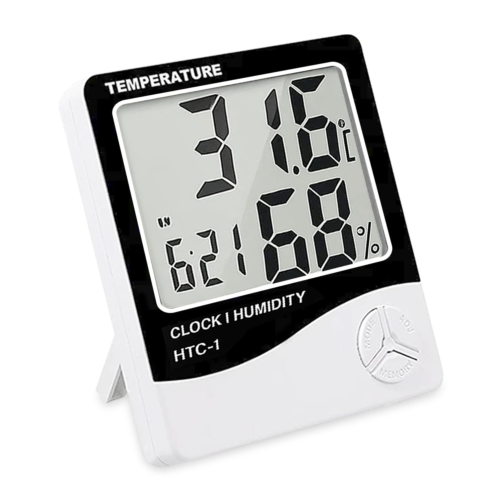 GLUN® Digital Room Temperature Thermometer with Humidity Incubator Meter, LCD Digital Clock Monitor, Accurate Temperature Indicator, Wall Mounting-image-29