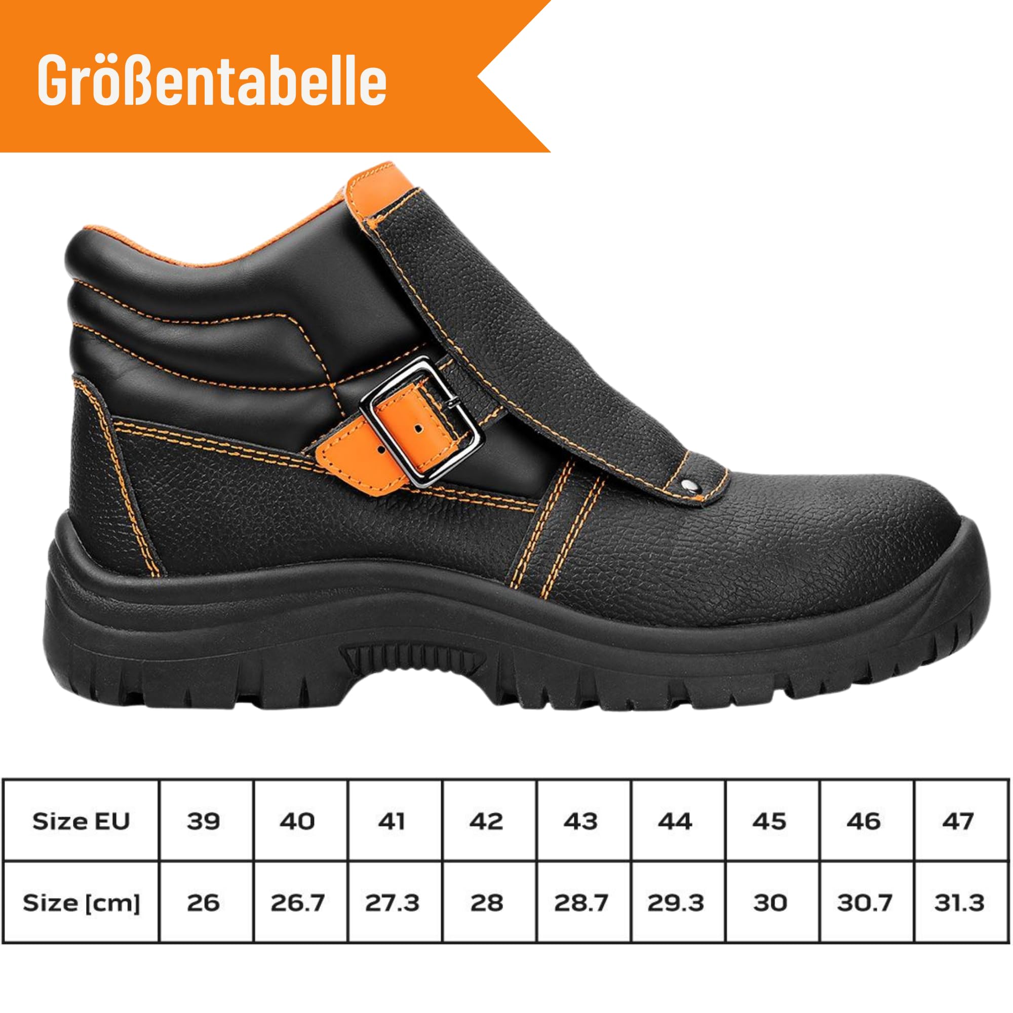 NEO TOOLS Zapatos de seguridad para hombre, antideslizantes, de piel, botas de trabajo, transpirables, ligeras, botas de trabajo, zapatos de seguridad, zapatos de soldador, talla 39-47