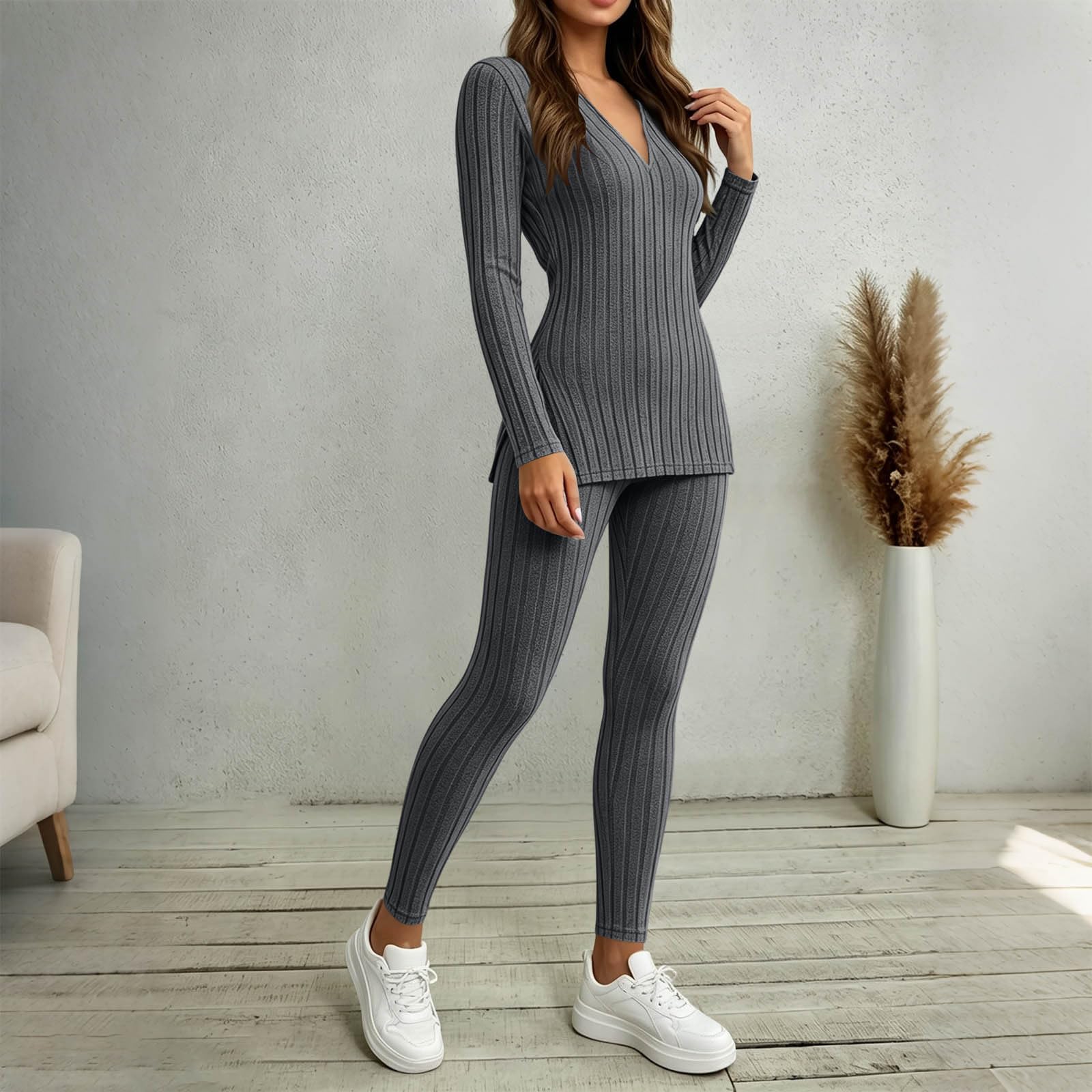 Tuta Sportiva Donna Felpa e Pantaloni Jogger 2 Pezzi Coordinata Comodo