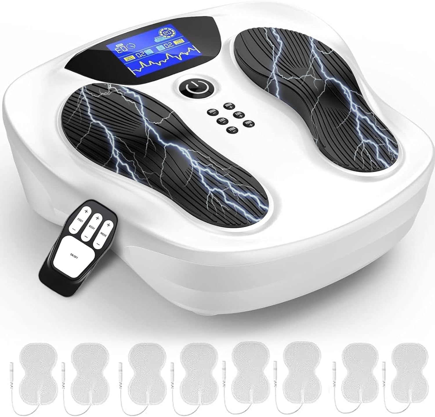 Creliver EMS Foot Stimulator Pro 2, EMS Foot Massager for Neuropathy Feet with TENS Pads, TENS Neuropathy Foot Massager for Circulation, Pain Relief,