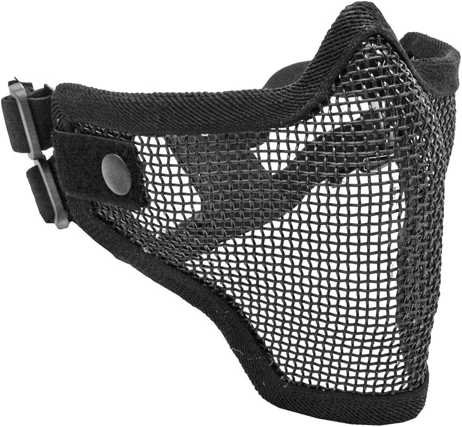 Tactical Crusader 2G Airsoft Strike Steel Half Mask, Desert Camouflage : Half Face Mask Metal : Sports & Outdoors