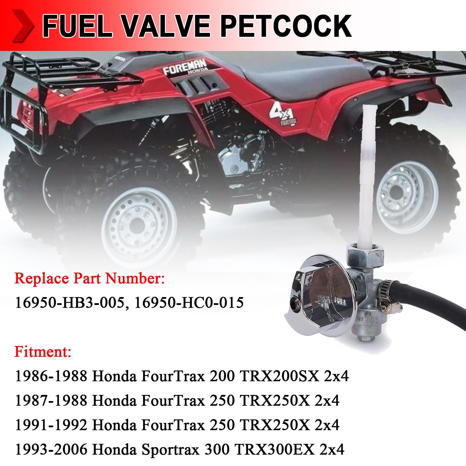 Amazon.com: 16950-HC0-015 Fuel Valve Petcock Gas Tank Valve Shut