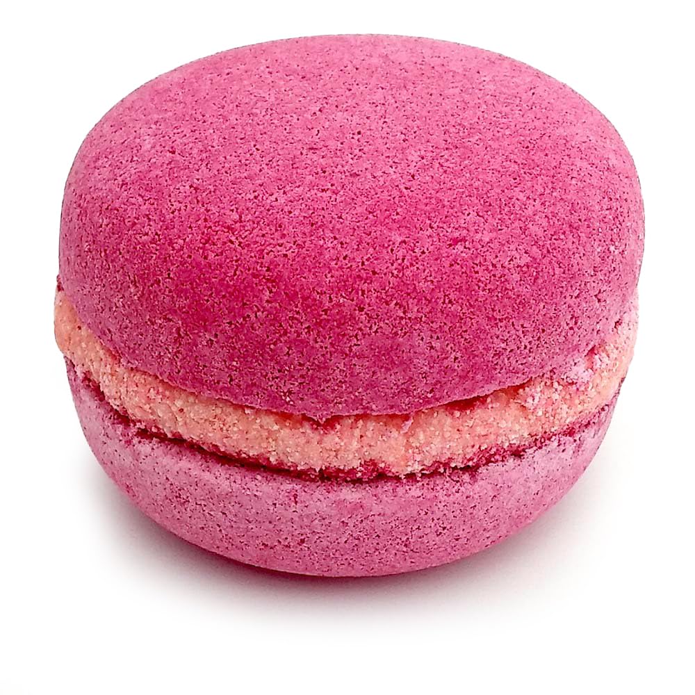 Pack Regalo 6 Macabombs Aroma Frambuesa - Bombas de baño hidratantes con aceite de aguacate, manteca de karité, manteca de cacao y sales de mar