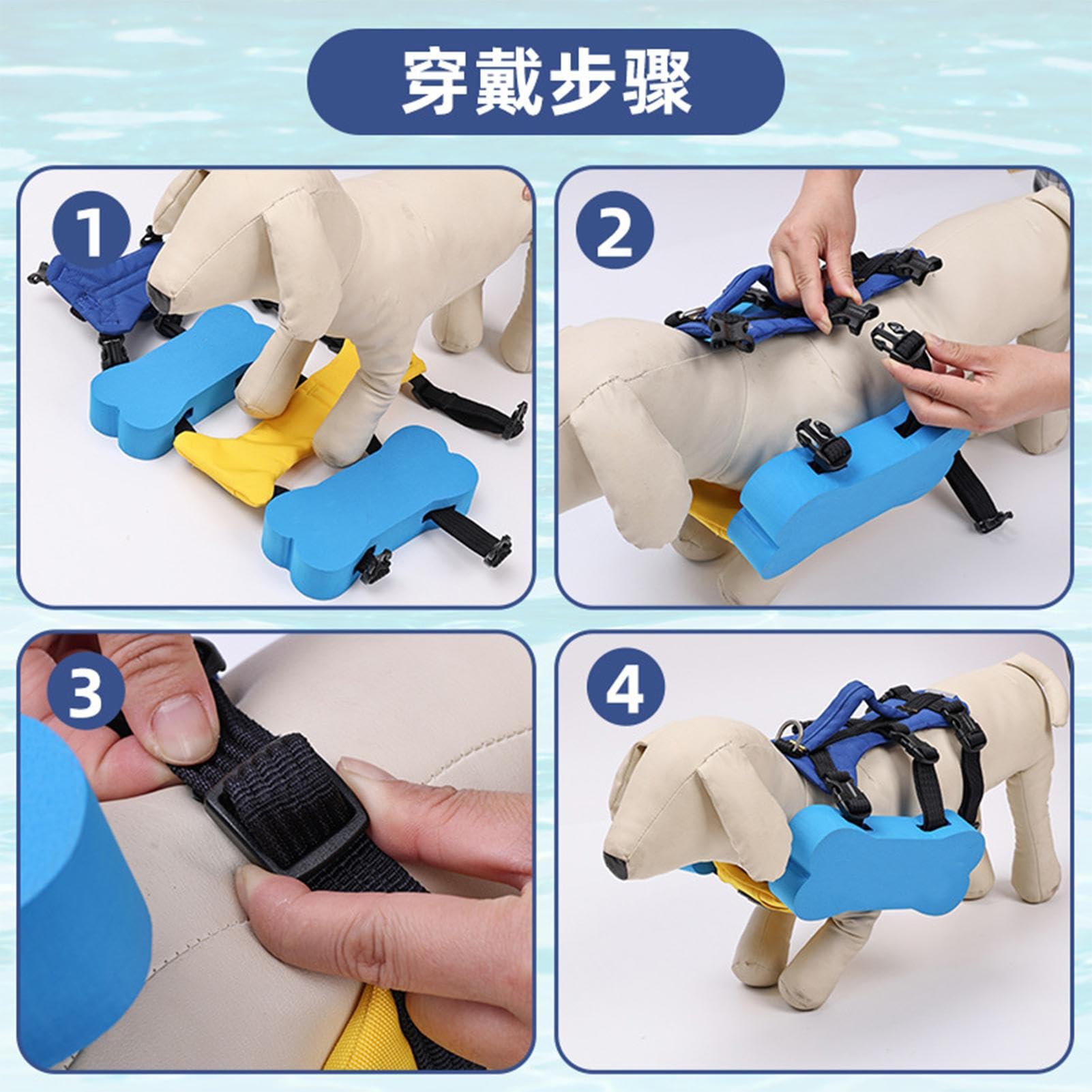 Gilet De Sauvetage pour Chien Veste Flottante Natation | Flotteur Réfléchissant Avec Poignée De Sauvetage Ajustable Pour Sécurité Aquatique Piscine Lac Bateau