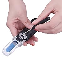 Vista 7 de Refractómetro de miel con ATC - Refractómetro Tiaoyeer para humedad de miel, Brix y Baume, probador de humedad de miel con rango de escala Brix