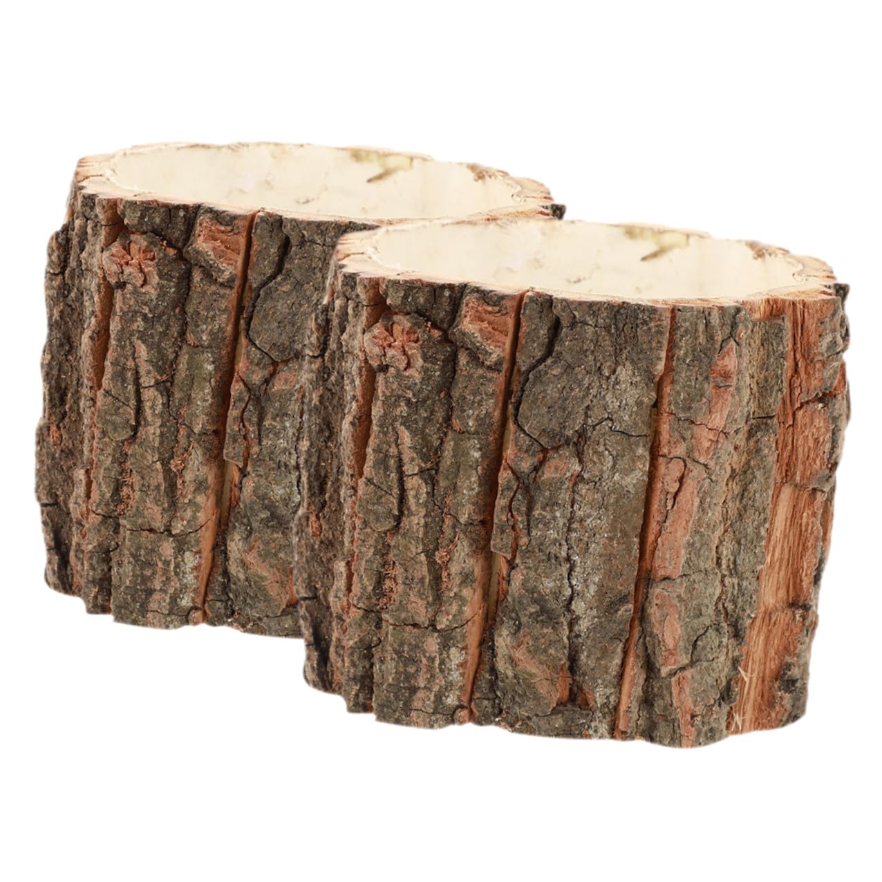 Jardinières baril en bois vintage Artibetter au design de souche d'arbre naturelle