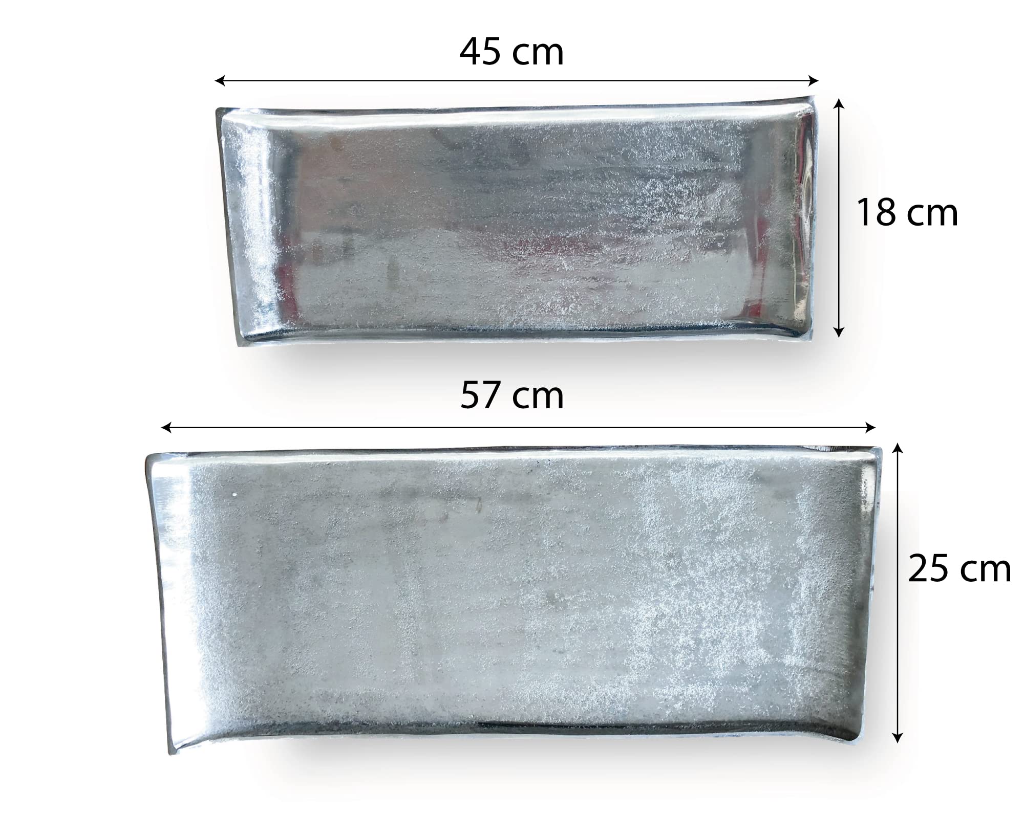 Bolze Gruppe, dekoratives Tablett aus Aluminium, 45 cm, als Serviertablett oder Deko-Tablett
