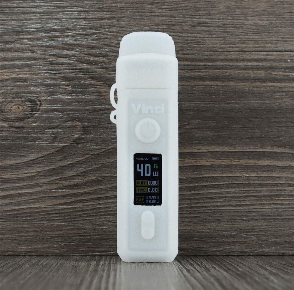 Silicone Protective Case for Voopoo vinci 40w Texture Rubber Skin Decal Durable (Clear)