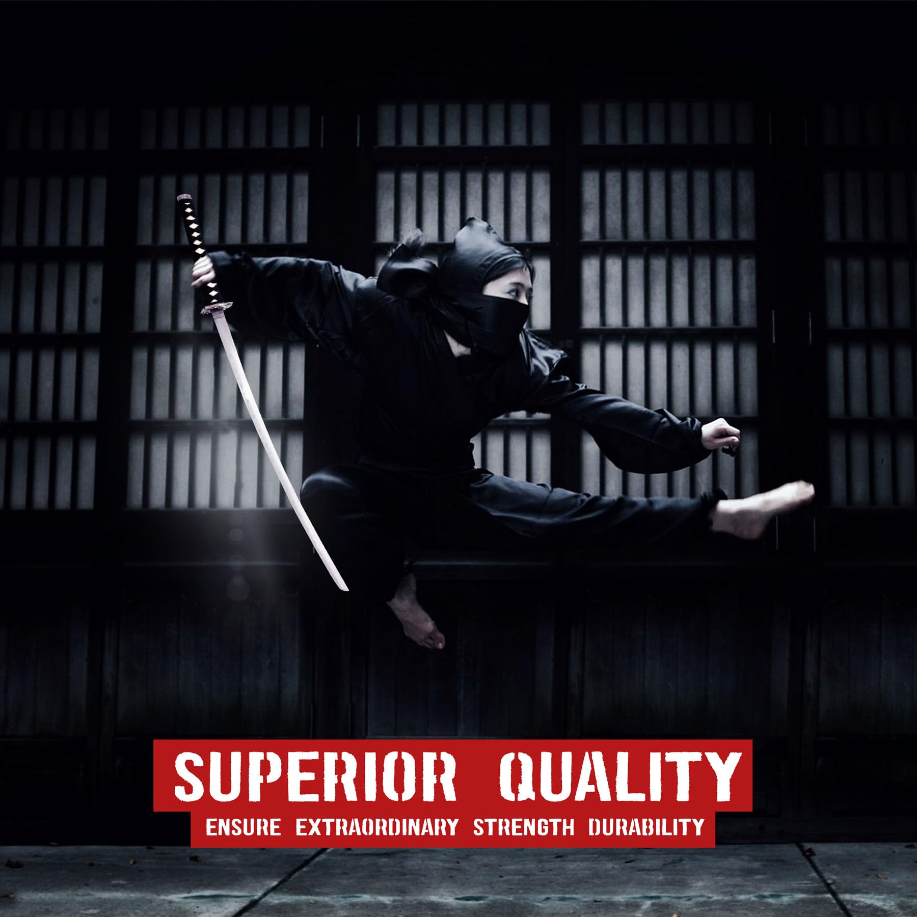 Swords and more Samurai Schwert Set, Samurai 3er Set Samurai Schwerter, Edelstahl, Schwert Metall, Katana Set mit Katana, Wakizashi & Tanto – Katana Schwert, inklusive Schwertständer, als Samurai Deko