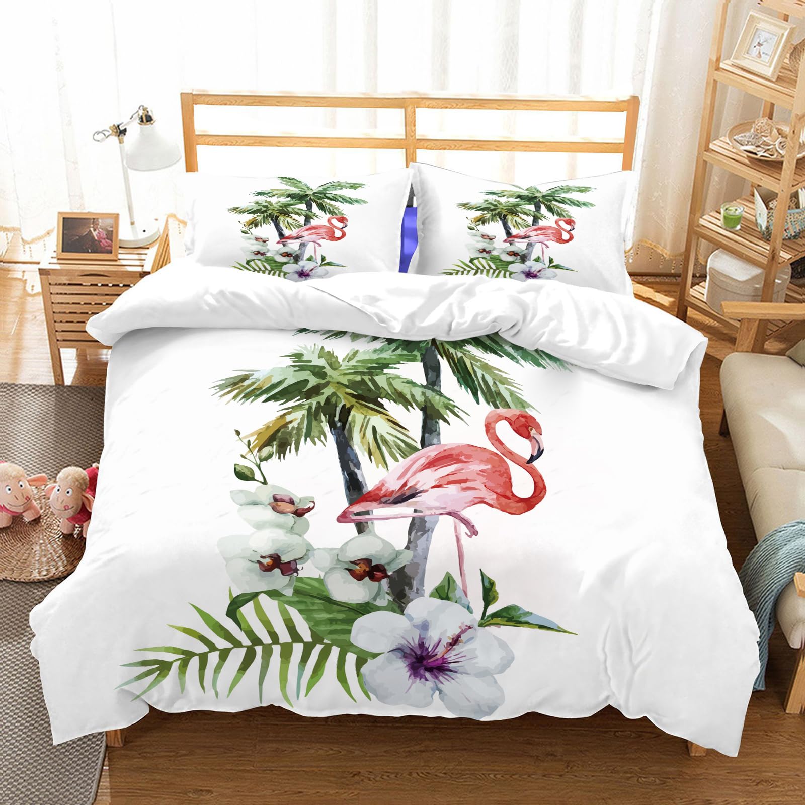 Ensemble de literie 100% microfibres de haute qualité motif aquarelle jungle