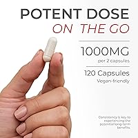 Vista 3 de Neurogan Urolitina A PRO Cápsulas – 1000 mg, 120 Ct – Salud celular avanzada, suplementos posbióticos – Suplemento de urolitina A ultra micronizada