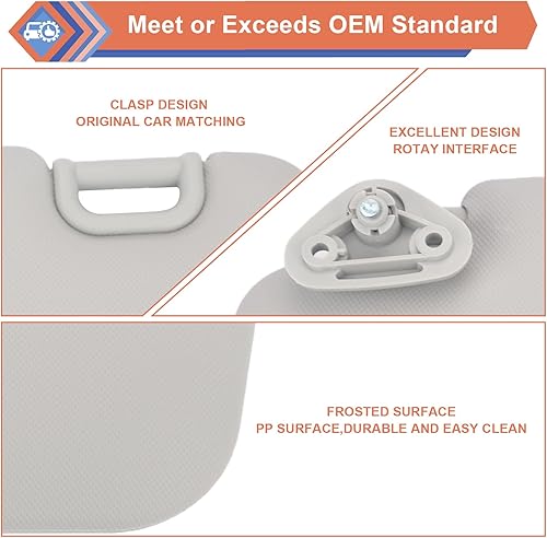 Miniatura 3 de ZONFANT Parasol para el lado izquierdo del conductor gris compatible con Subaru Forester 2009, 2010, 2011, 2012, 2013, repuesto # 92011SC033LO
