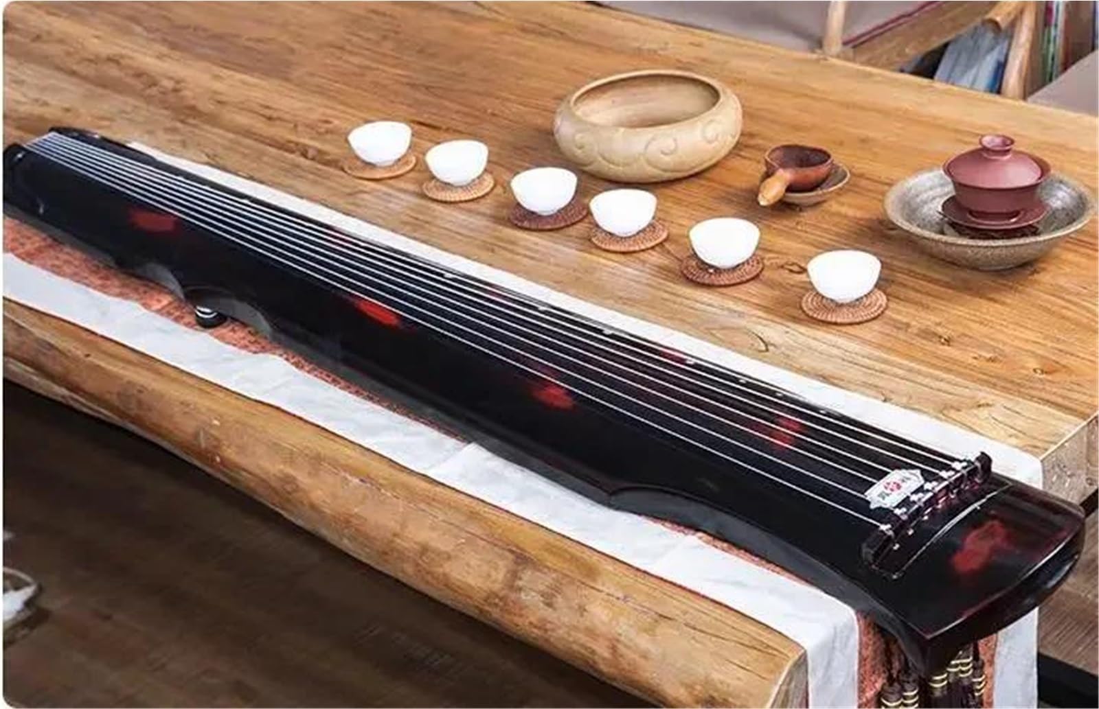 Fuxi Seven String Guqin Wykonany Ze Starego Drewna Paulowni Odpowiedni Dla Początkujących I Profesjonalistów Guqin (chińska Cytra)