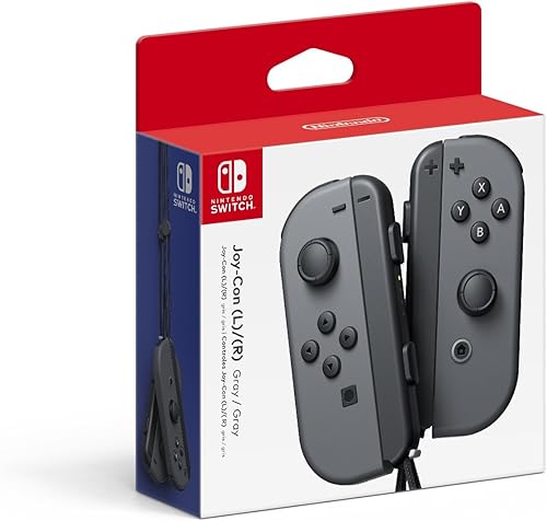 Nintendo Switch Joy-Con (L/R) Gaming Controller, Gray (Renewed)