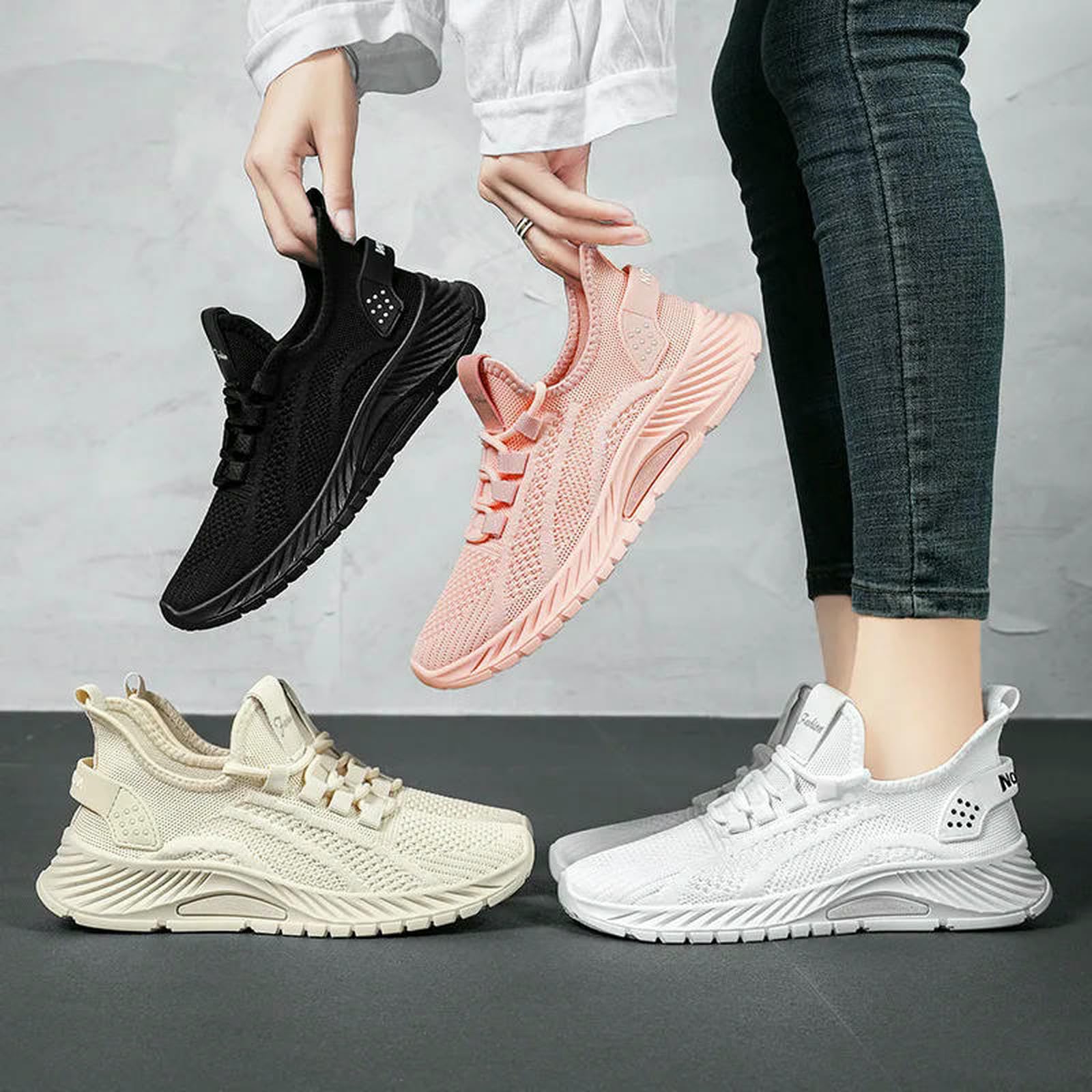 Scarpe Basse Casual da Donna in Rete Traspirante
