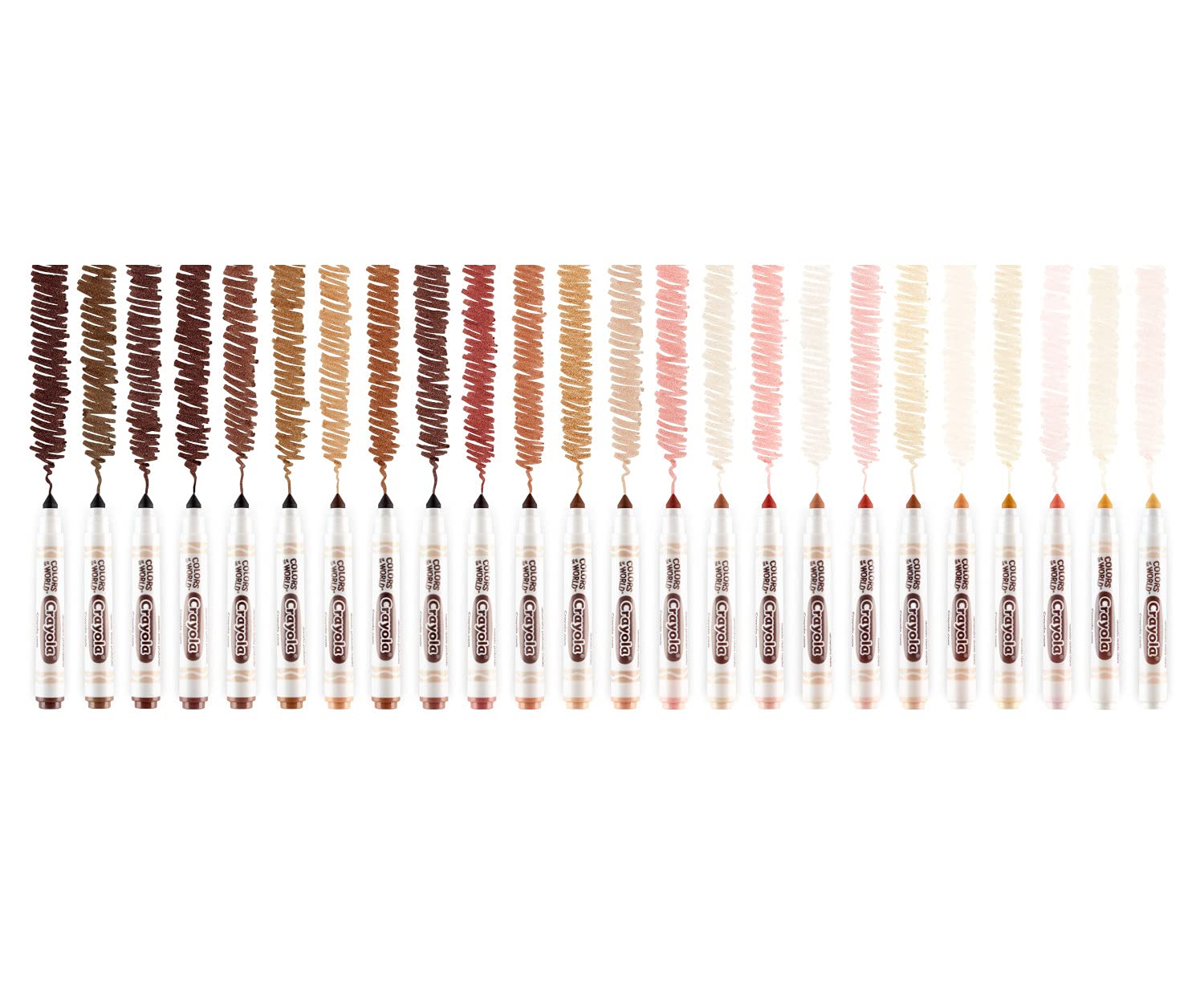 Crayola Colors of The World Markers 24 Count, Washable Skin Tone