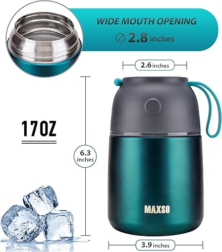 Miniatura 54 de Insulated Thermo Food Jar for Hot & Cold Food for Kids Adult, 17&24 oz Soup Thermal Hot Food Containers for Lunch, Triple Layer Insulation Stainless