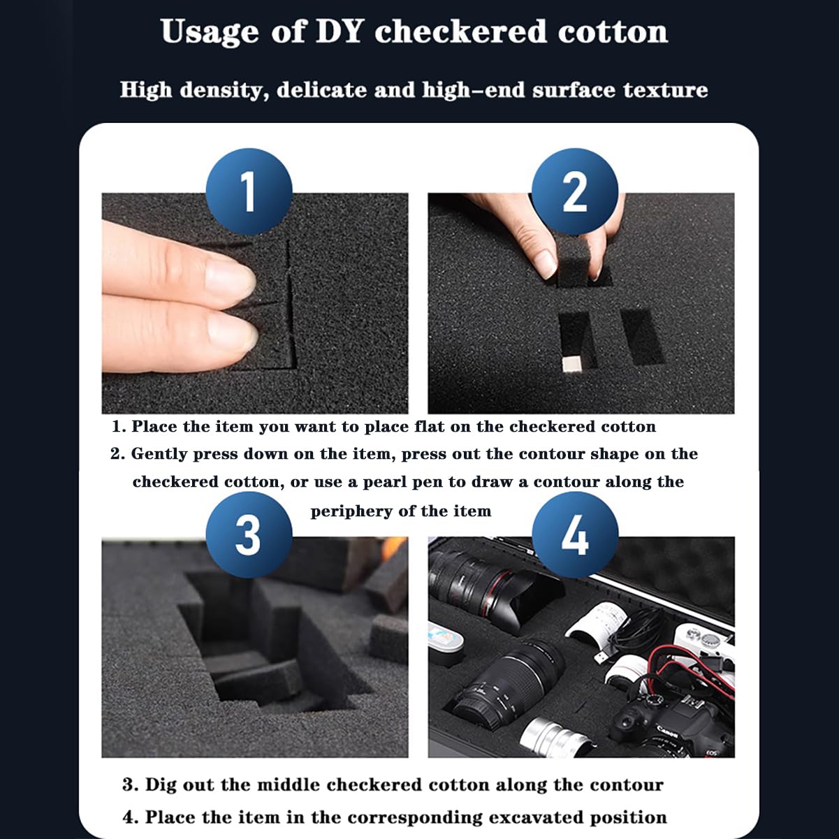 Caja de herramientas portátil rígida, impermeable, a prueba de golpes, almacenamiento a prueba de polvo con inserto de espuma personalizado, protección IP67 resistente para herramientas y equipos