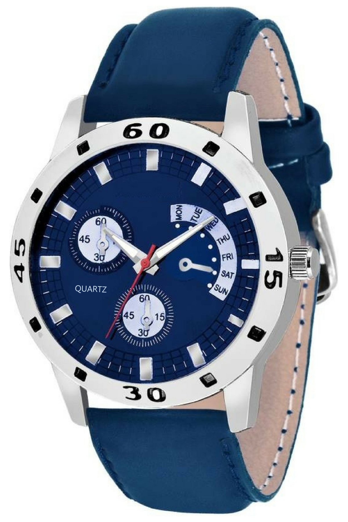HORCHIS Casual Analog Blue Dial Mens Leather Watch-HORC_ENT_11277 (B08BG424G3) Amazon Price History, Amazon Price Tracker