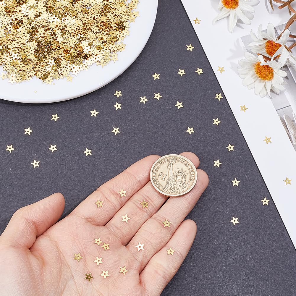 HOBBIESAY 100g 10000 Pièces Paillettes Étoiles Argentées Mini - Paillettes à Coudre Pour Couture Et Artisanat