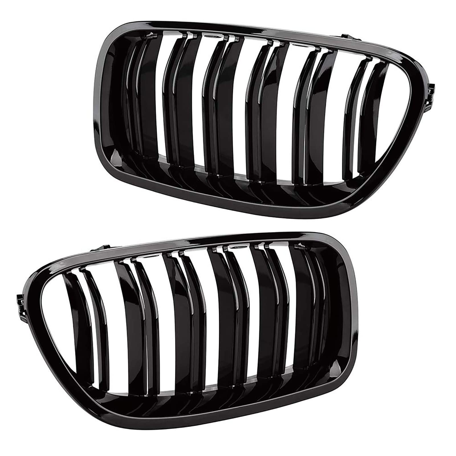 F10 Rejilla De Radiador para BMW Serie 5 F10 F11 M5 Parrilla F10 F11 riñones Serie 5 Doble Negro 2010-2017