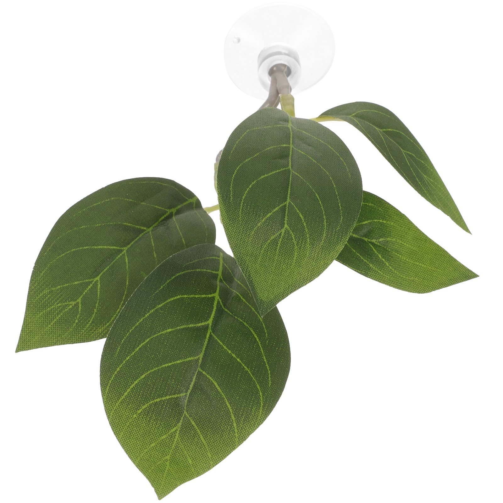 Milisten Betta Spawning Leaf Aquarium Decoration with Suction Cups Fish Tank Artificial Plant for Breeding Resting 5.12X4.33X1.57In