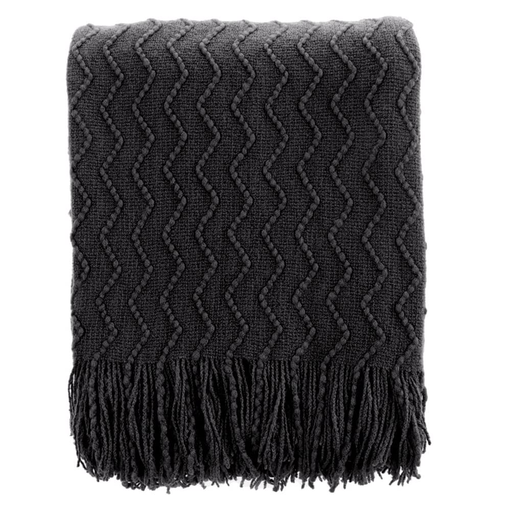 Amazon.com: BATTILO HOME Black Throw Blanket for Couch, Boho