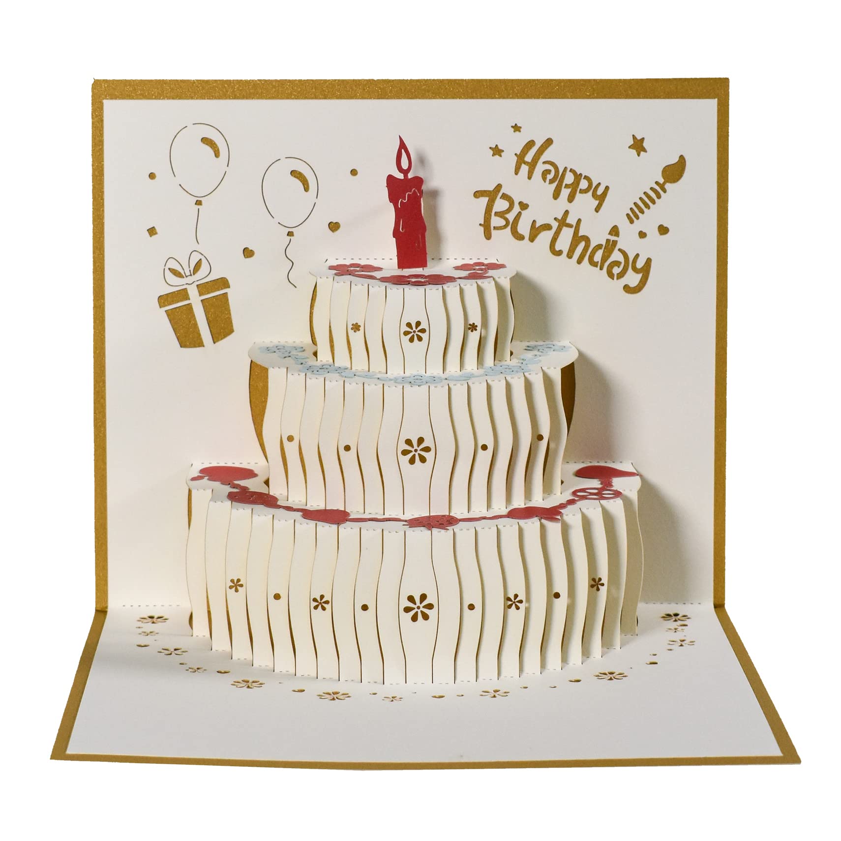 Amazon.co.jp: ハッピーバースデーケーキ ポップアップグリーティング