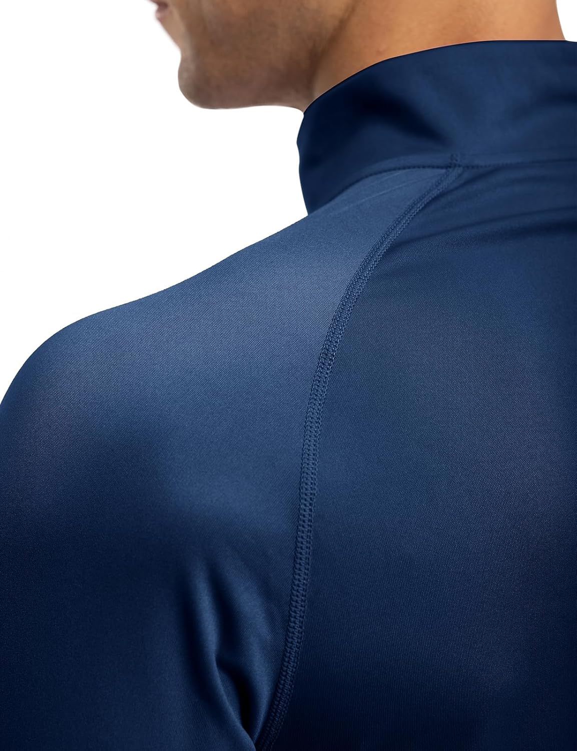 BASUDAM Men's Workout Shirts Quick Dry UPF 50+ Sun Protection Long Sleeve Quarter Zip Pullover Athletic T-Shirts - Image 3