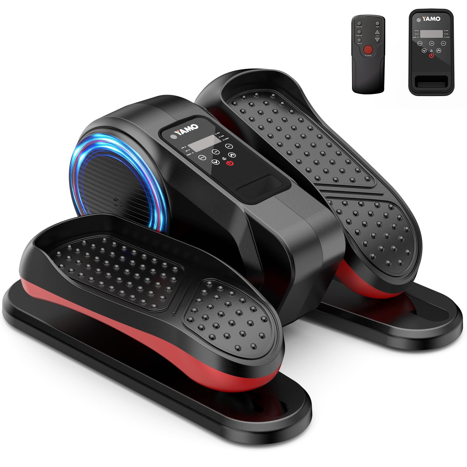 YAMOUnder Desk Elliptical Machine – Quiet, Low-Impact Seated Ellipse Leg Exerciser for Office & Home – 12 Adjustable Speed Levels, Auto & Manual Modes, Remote Control & LED Monitor, YE10