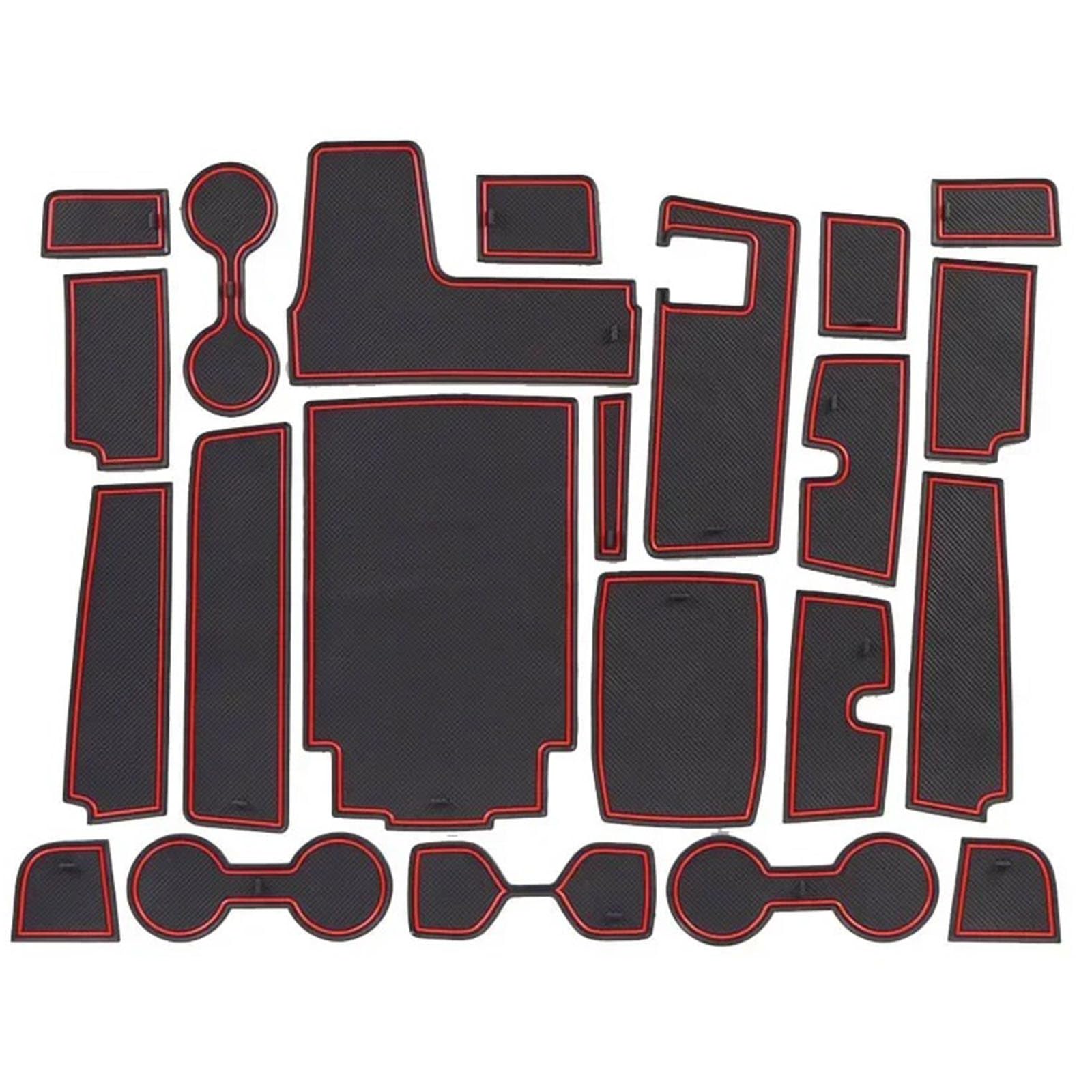 ahhccne Rubber Mats for Centre Console for Toyota Highlander XU70/Kluger 2021+, LHD/RHD Rubber Mats for Centre Console