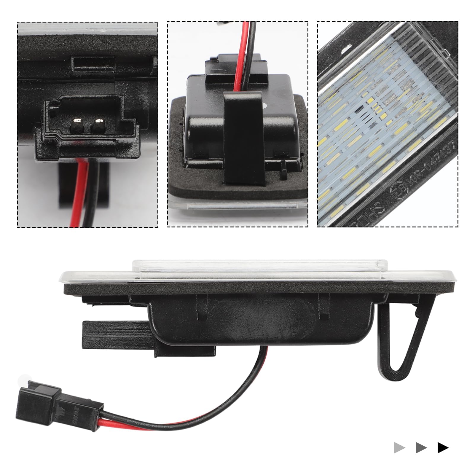 2x Luces Matricula Astra J Zafira C Luz Matricula para Opel Astra J Sports Tourer a partir de 2010, Zafira C a partir de 2012, luz de matrícula 1224006 13578958